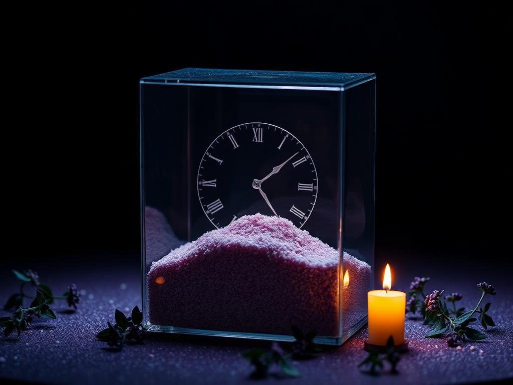 Reloj de arena con tiempo escapándose